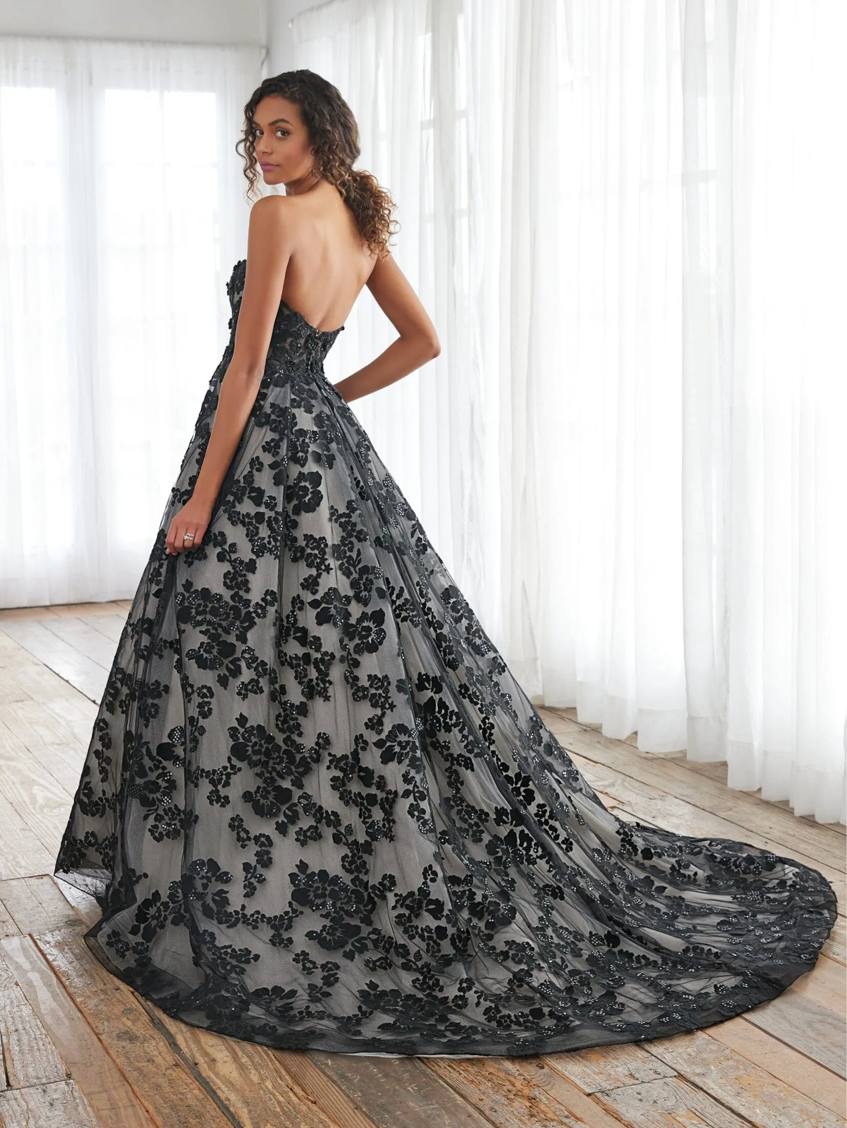 3D Floral Off Shoulder Bridal Gown by Adrianna Papell 31238