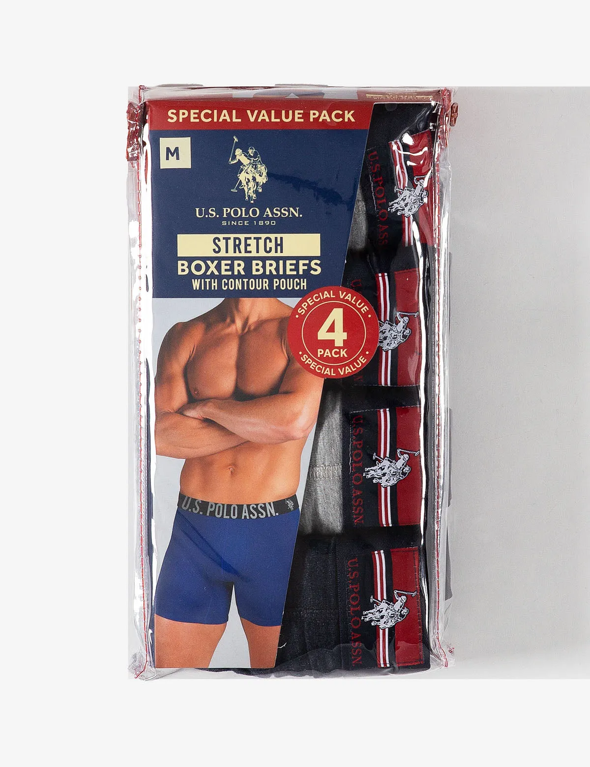 4 PACK STRETCH BOXER BRIEFS