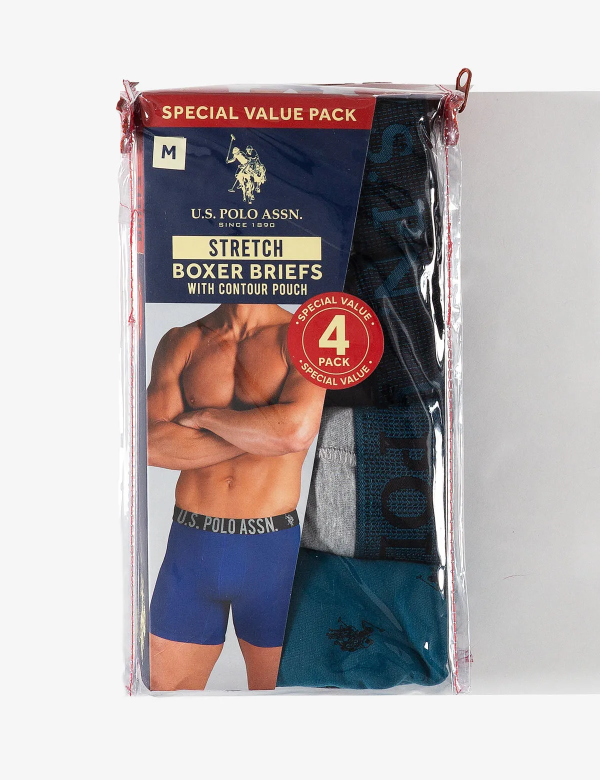 4 PACK STRETCH BOXER BRIEFS