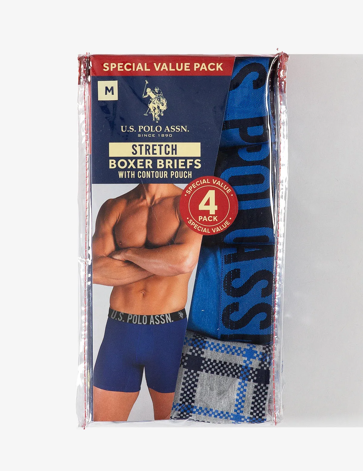 4 PACK STRETCH BOXER BRIEFS