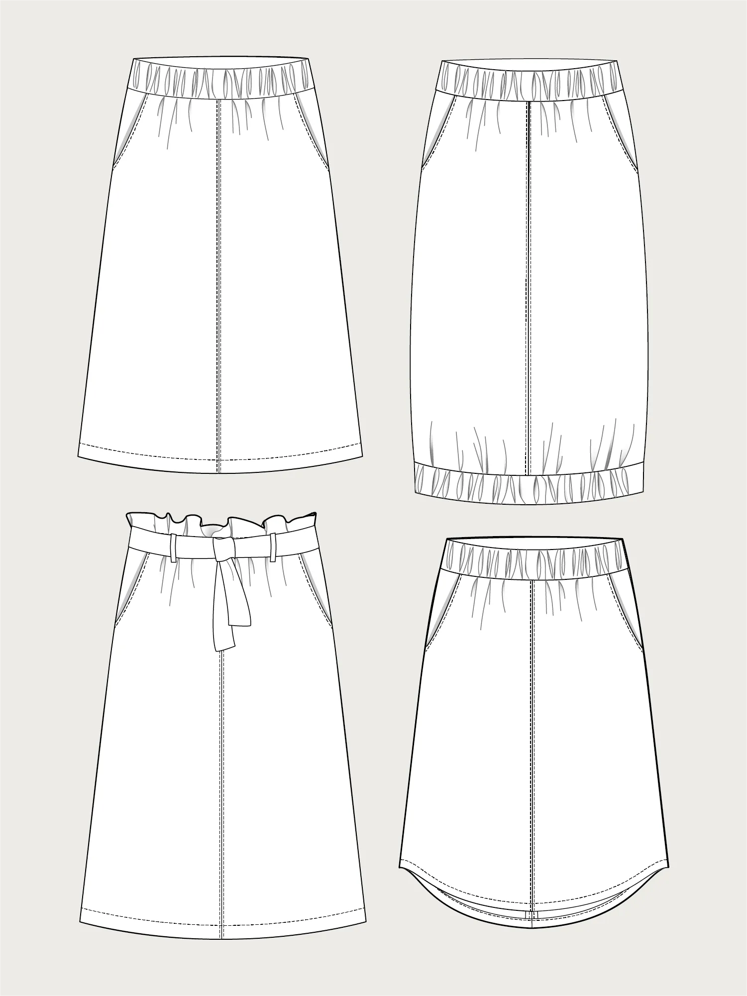 A-LINE MIDI SKIRT PATTERN