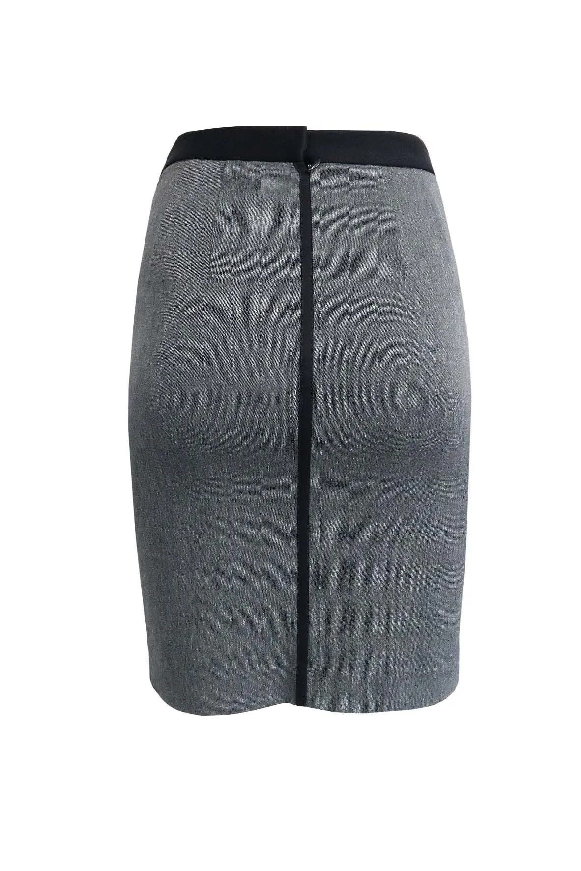 A-Line Pencil Skirt with Black Lines