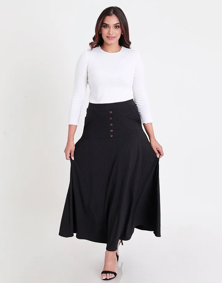 A-Line Skirt with Buttons