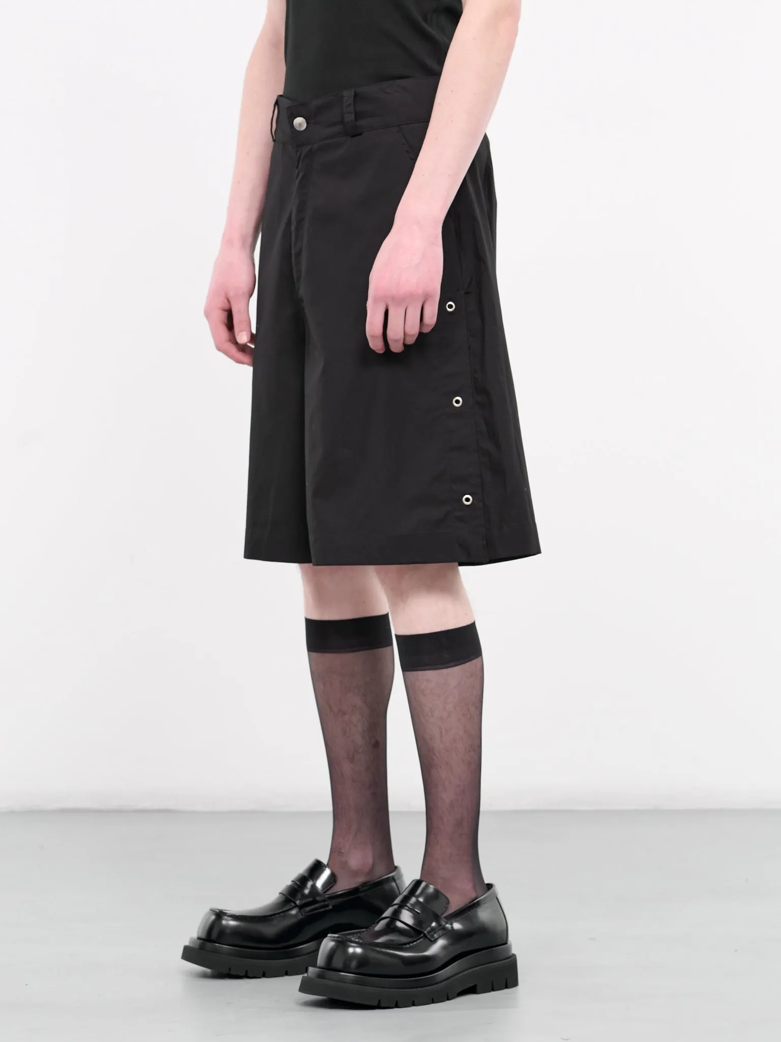 A-Line Studded Shorts (ALS-04-H-BLACK)