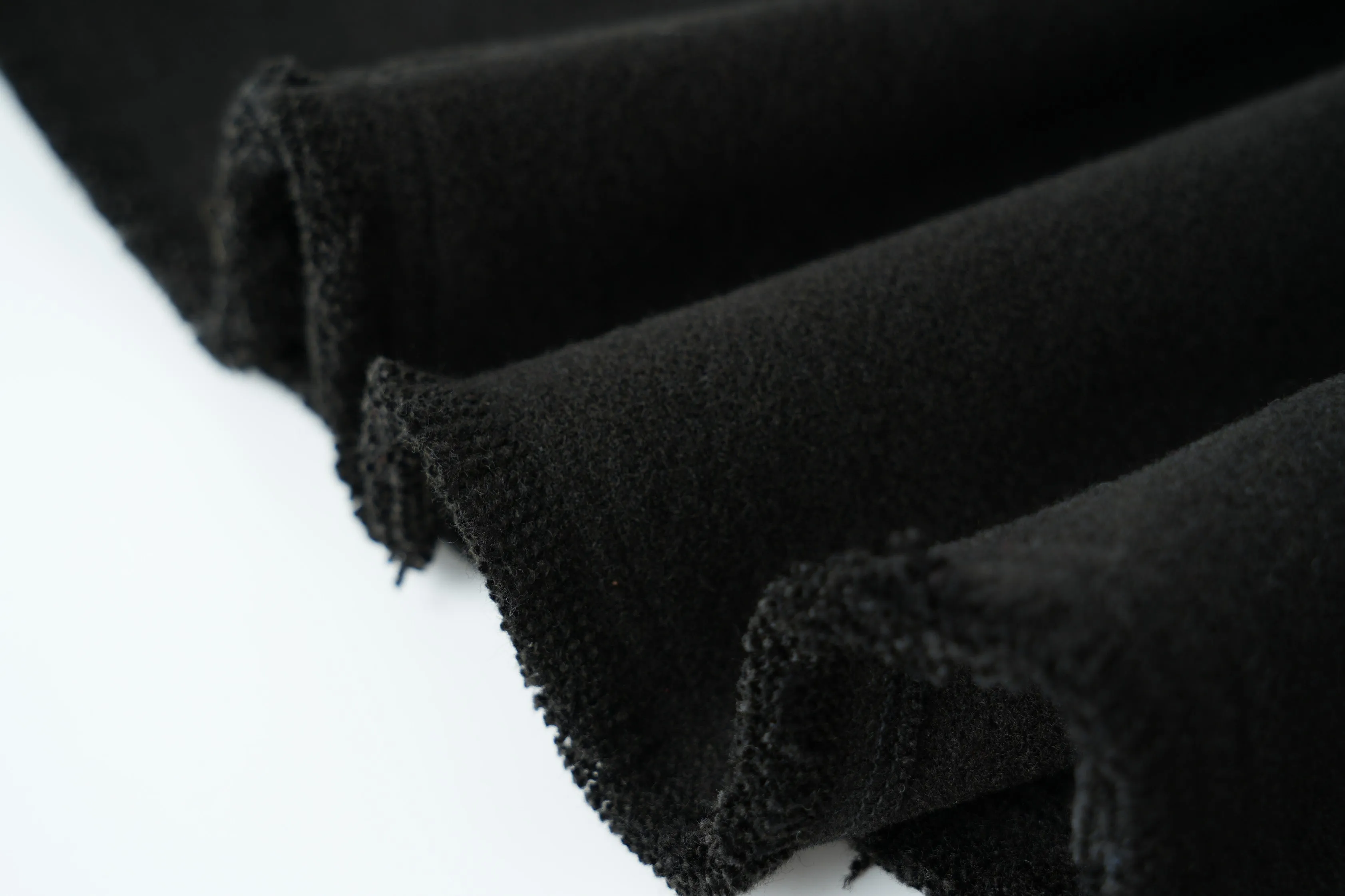 a-line wool skirt - black