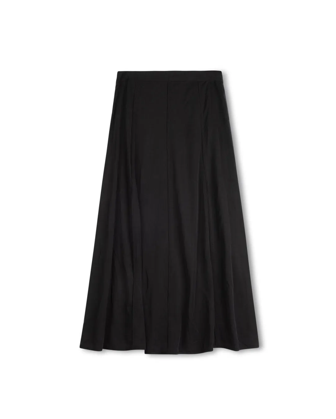 A-Line Zipper Waisted Maxi Skirt