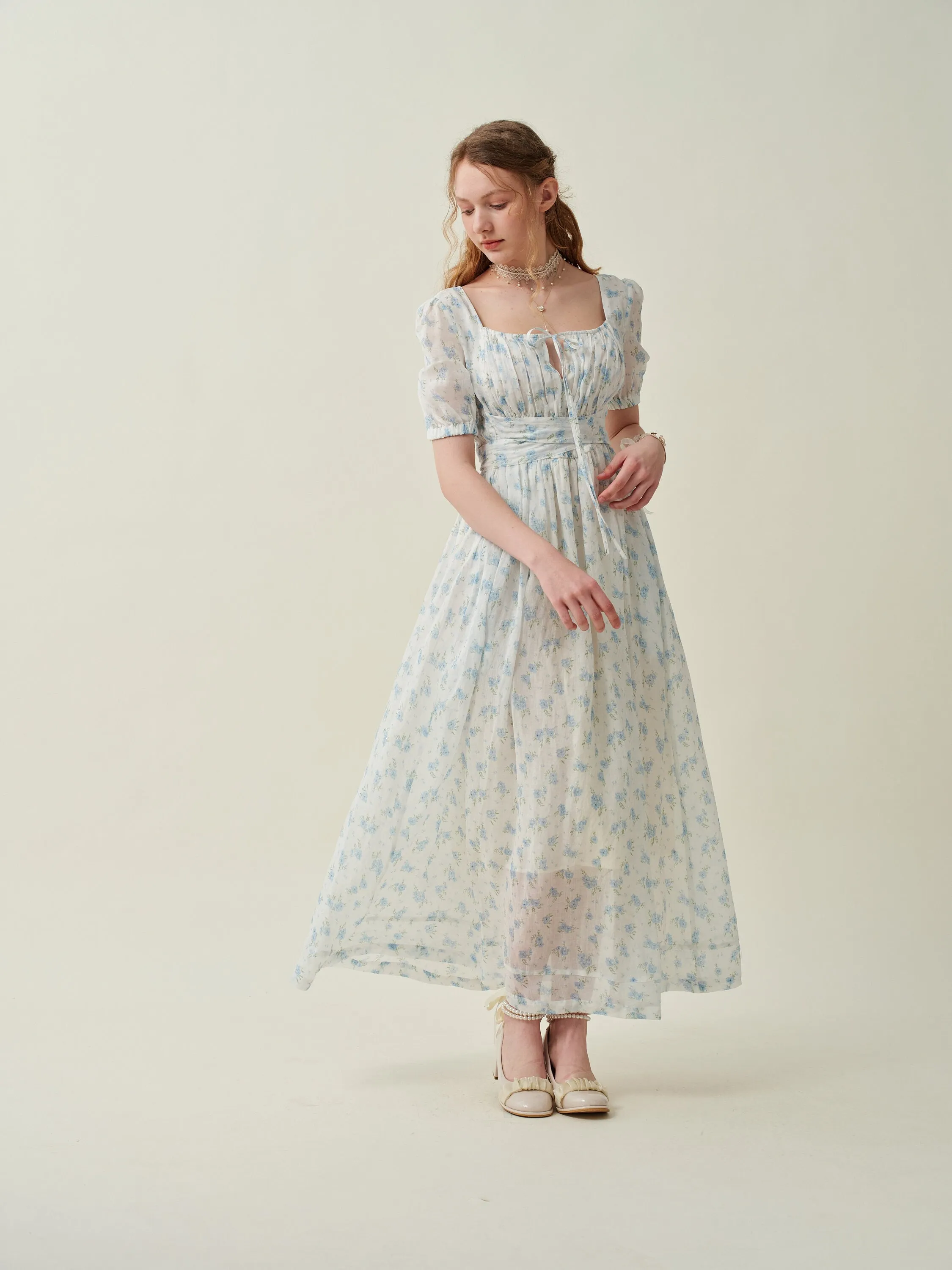 Alice 19 | Floral linen dress