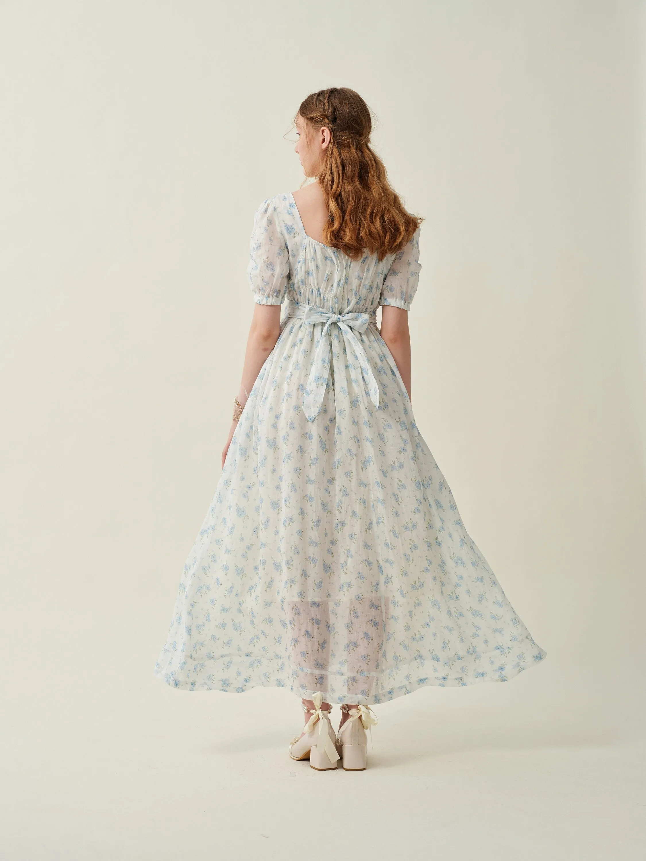 Alice 19 | Floral linen dress