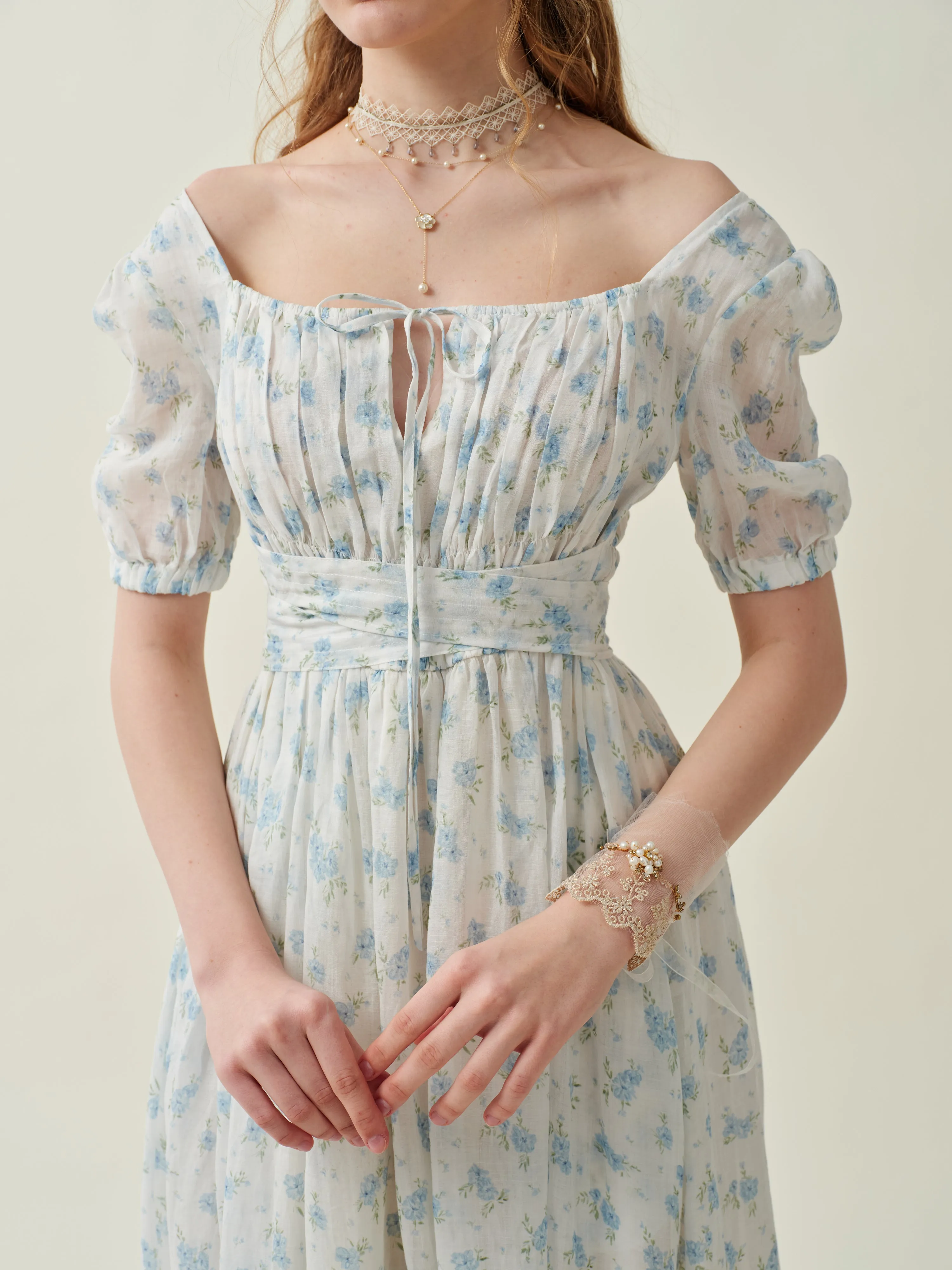 Alice 19 | Floral linen dress