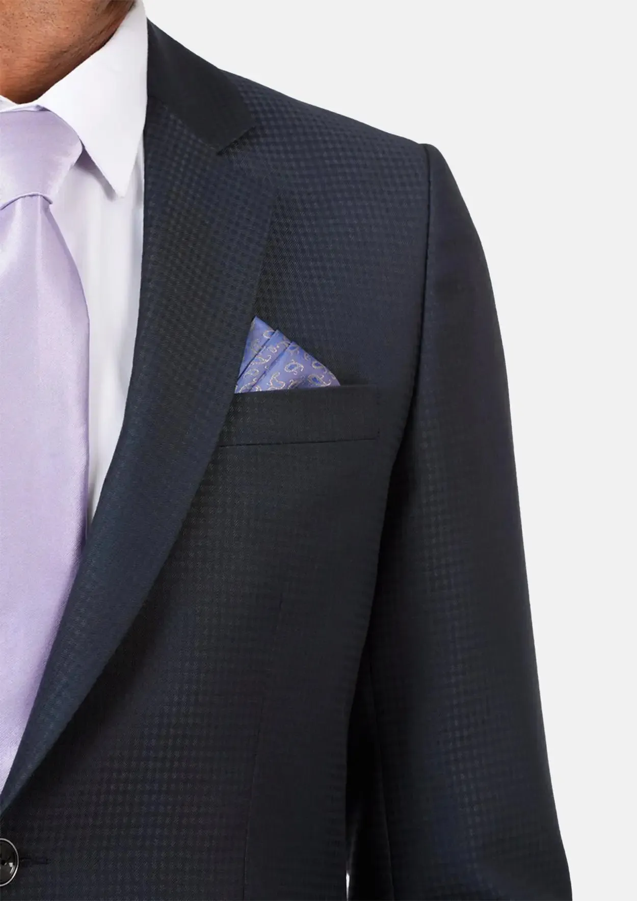 Astor Graphite Blue Microcheck Jacket