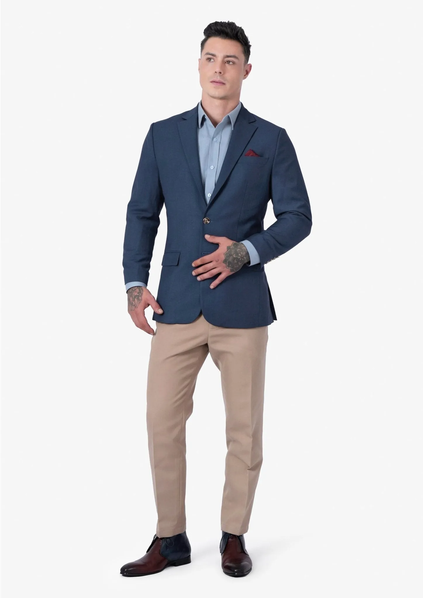 Astor Yale Blue Crosshatch Jacket