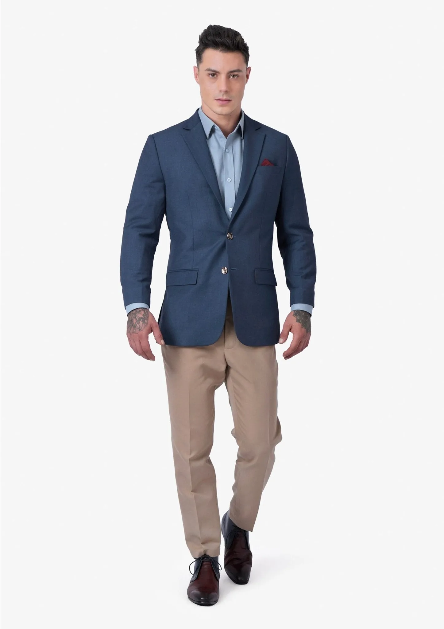 Astor Yale Blue Crosshatch Jacket