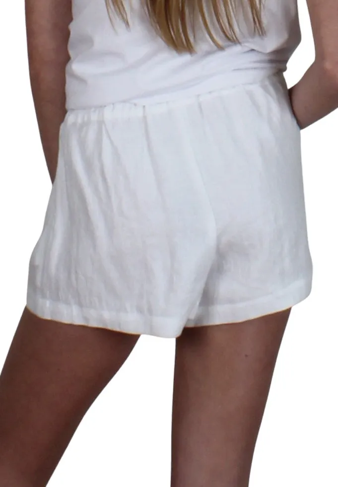 Athena Linen Short White