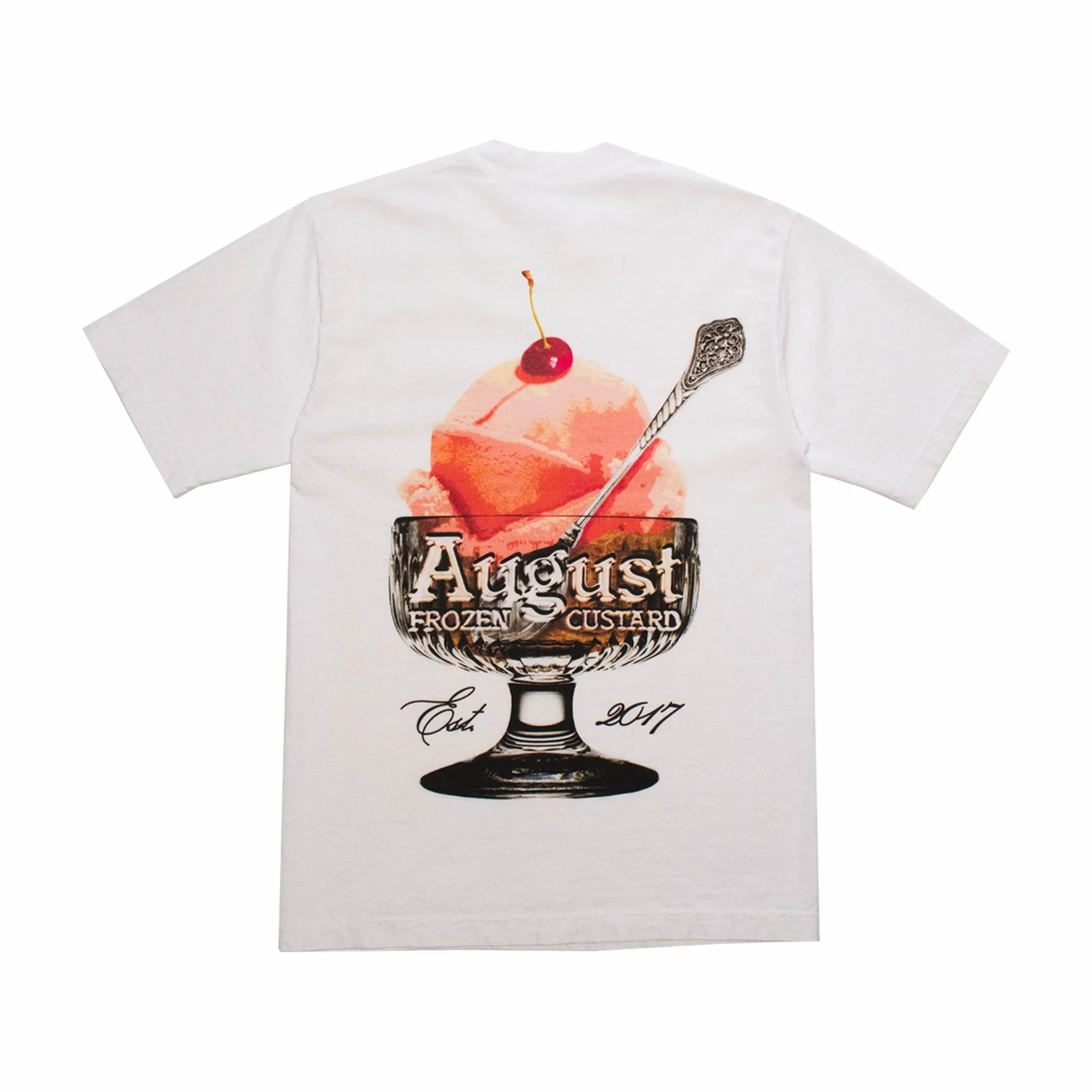 August "Frozen Custard" Pocket T-Shirt (White)