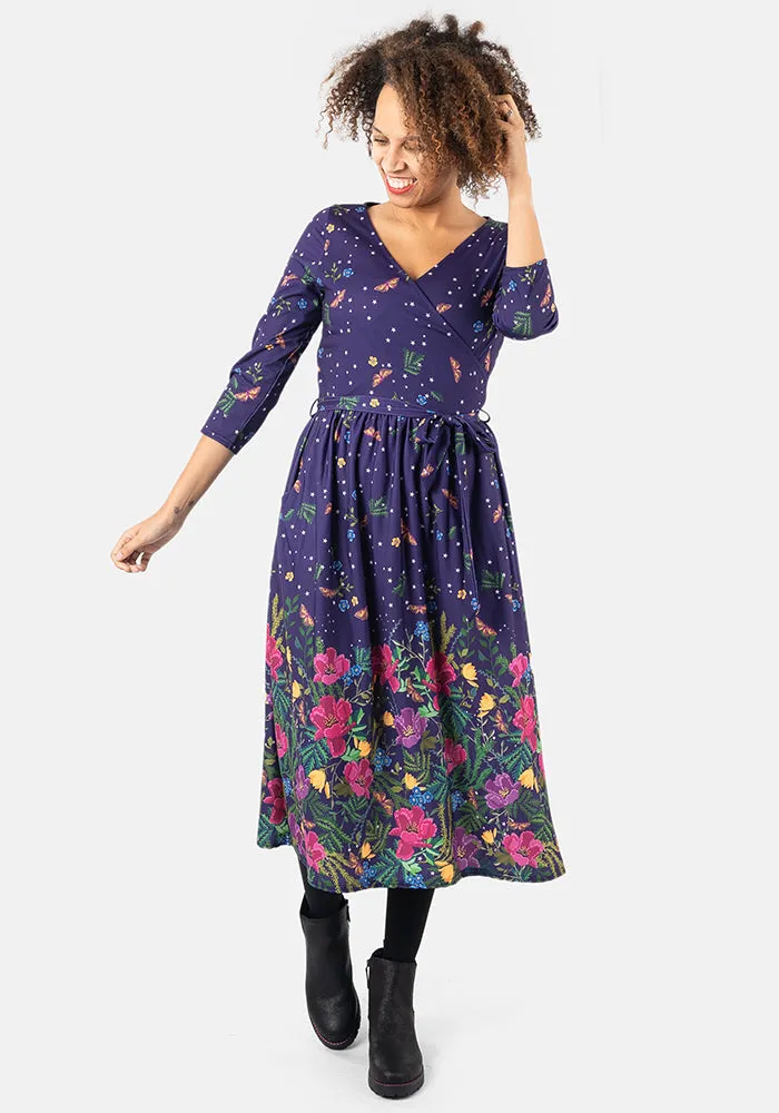 Ava Starlight Border Print Midi Dress