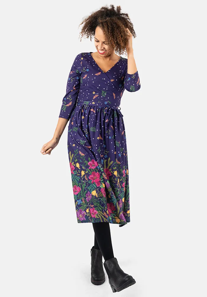 Ava Starlight Border Print Midi Dress