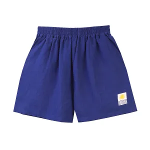 Basic Linen Shorts in Cobalt by L.F.Markey - Last Ones In Stock - UK 8-10