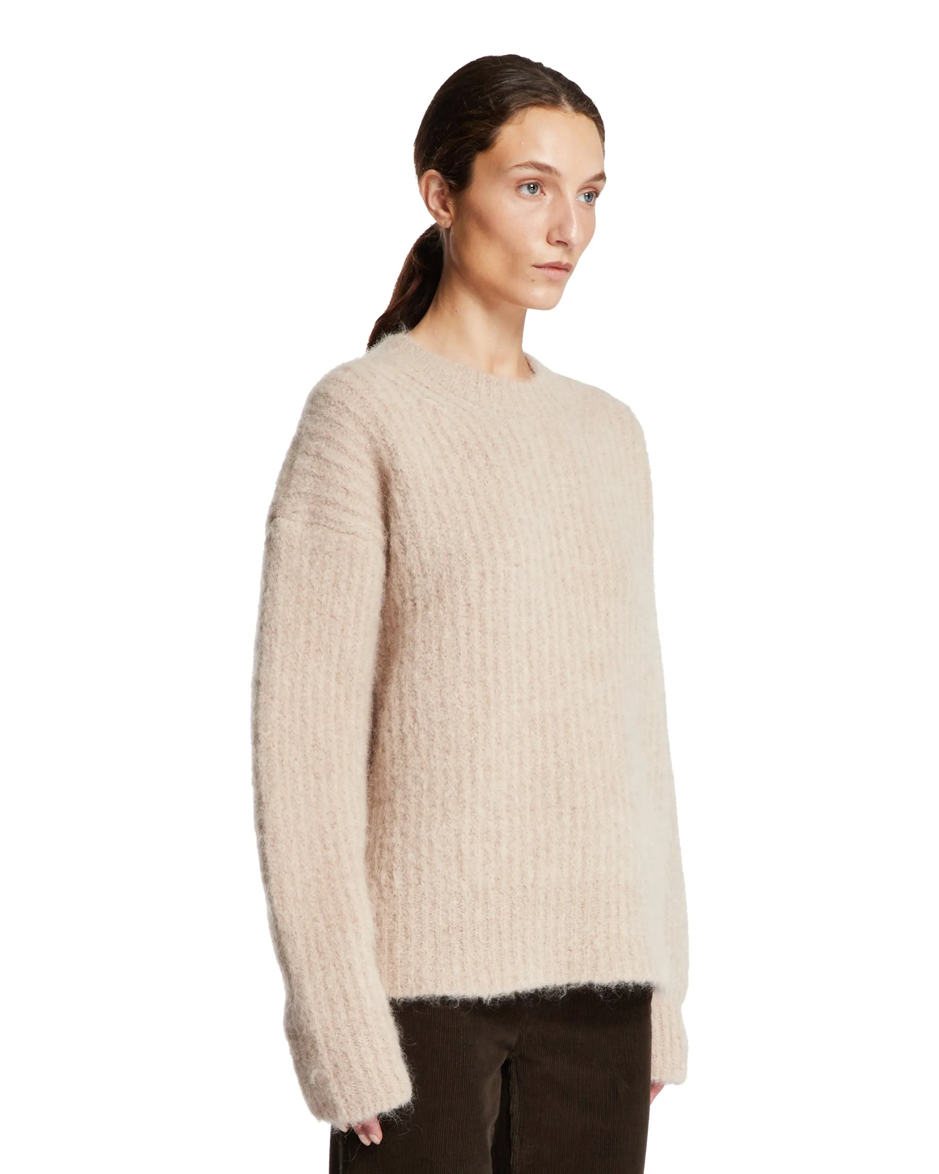 Beige Ribbed Sweater