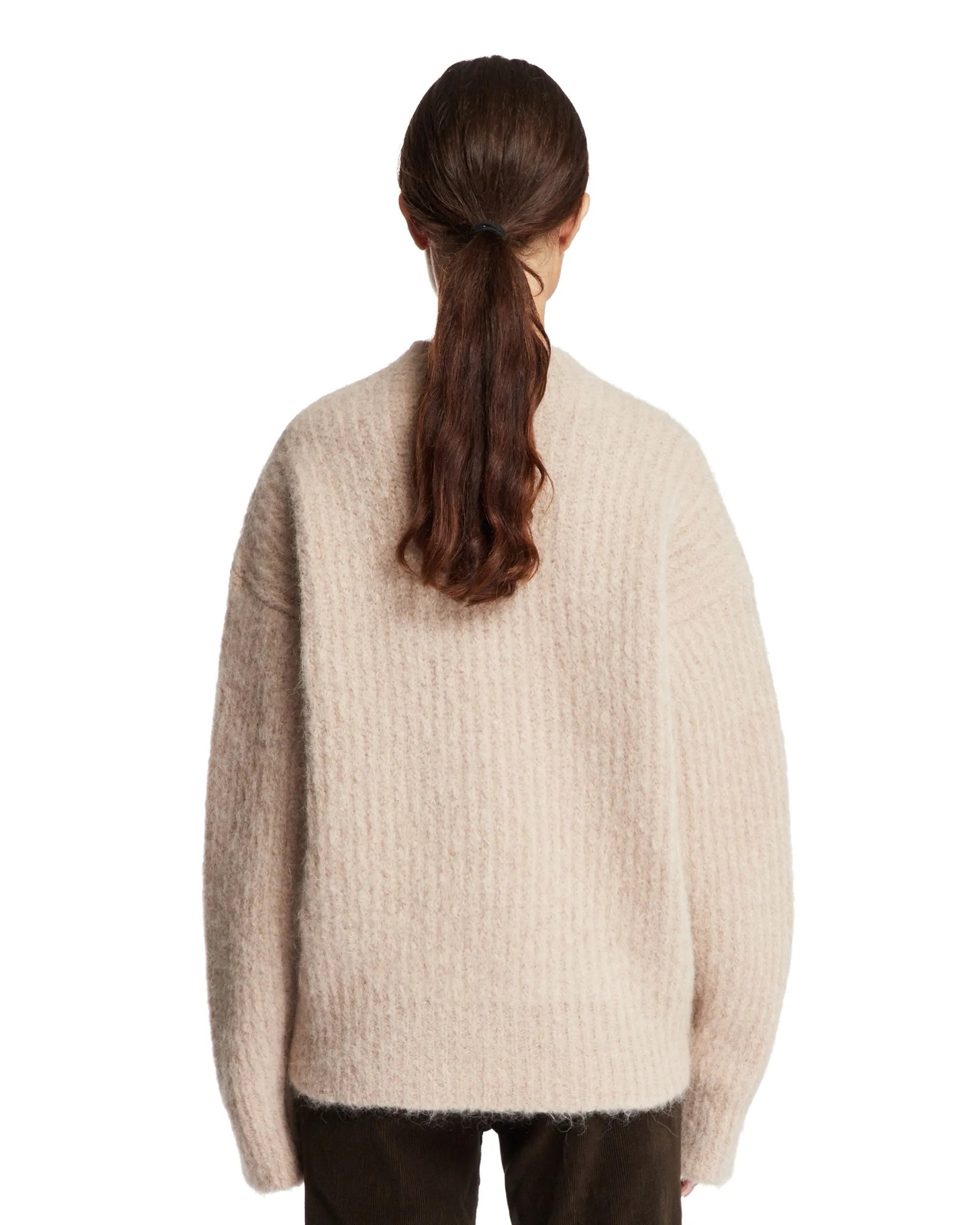 Beige Ribbed Sweater