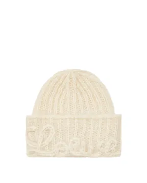 Beige Wool Beanie