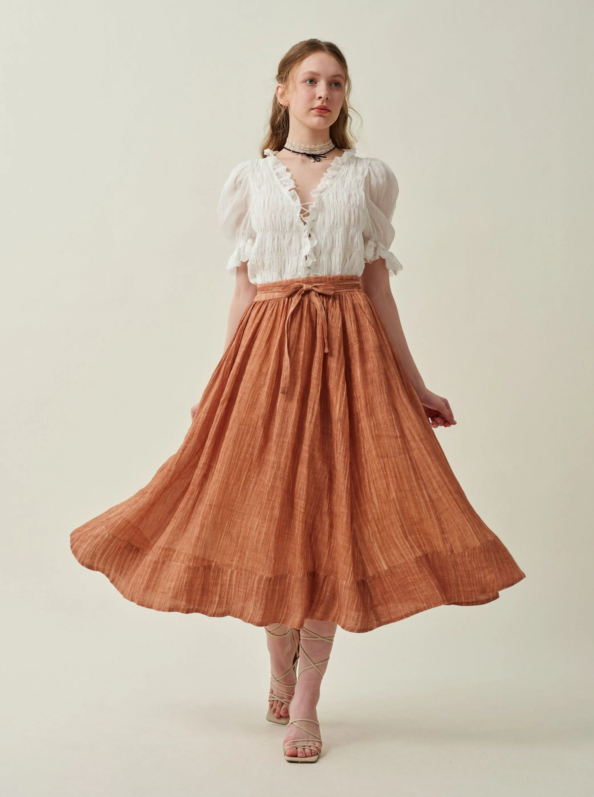 Beth 15 | flowy linen skirt