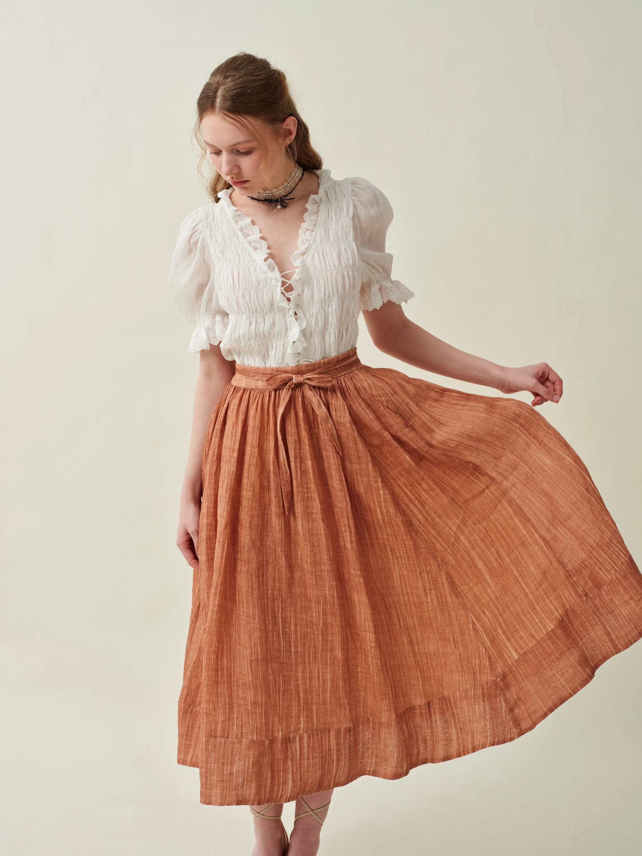 Beth 15 | flowy linen skirt