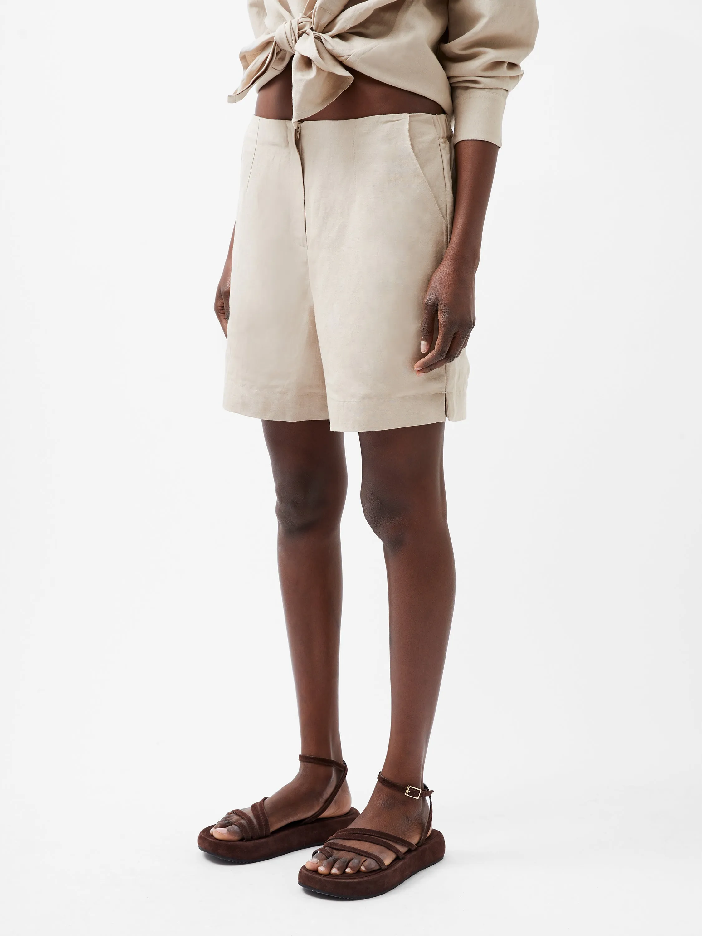 Birdie Linen Tailored Shorts