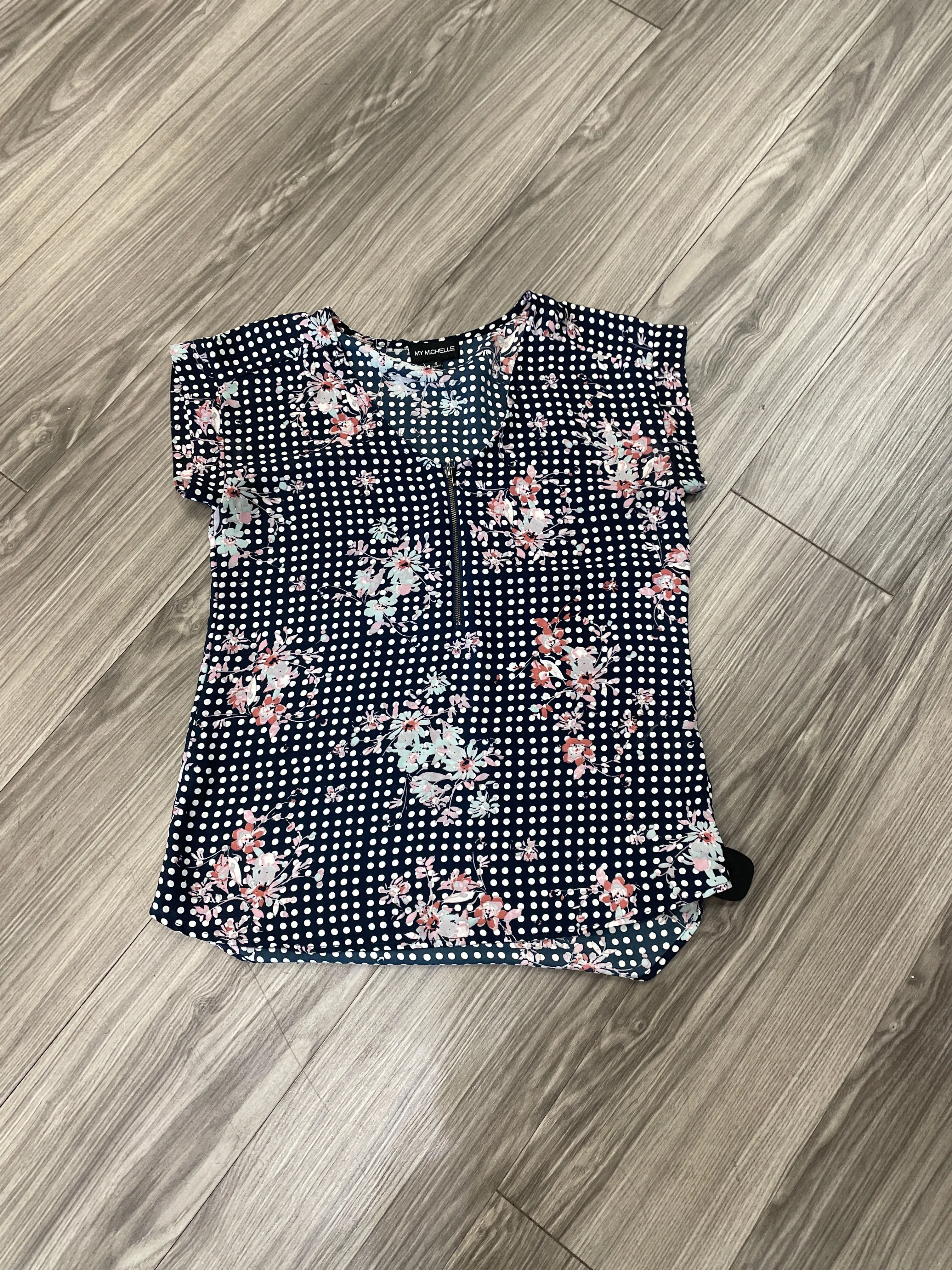 Blouse Short Sleeve By My Michele In Floral Print, Size: S