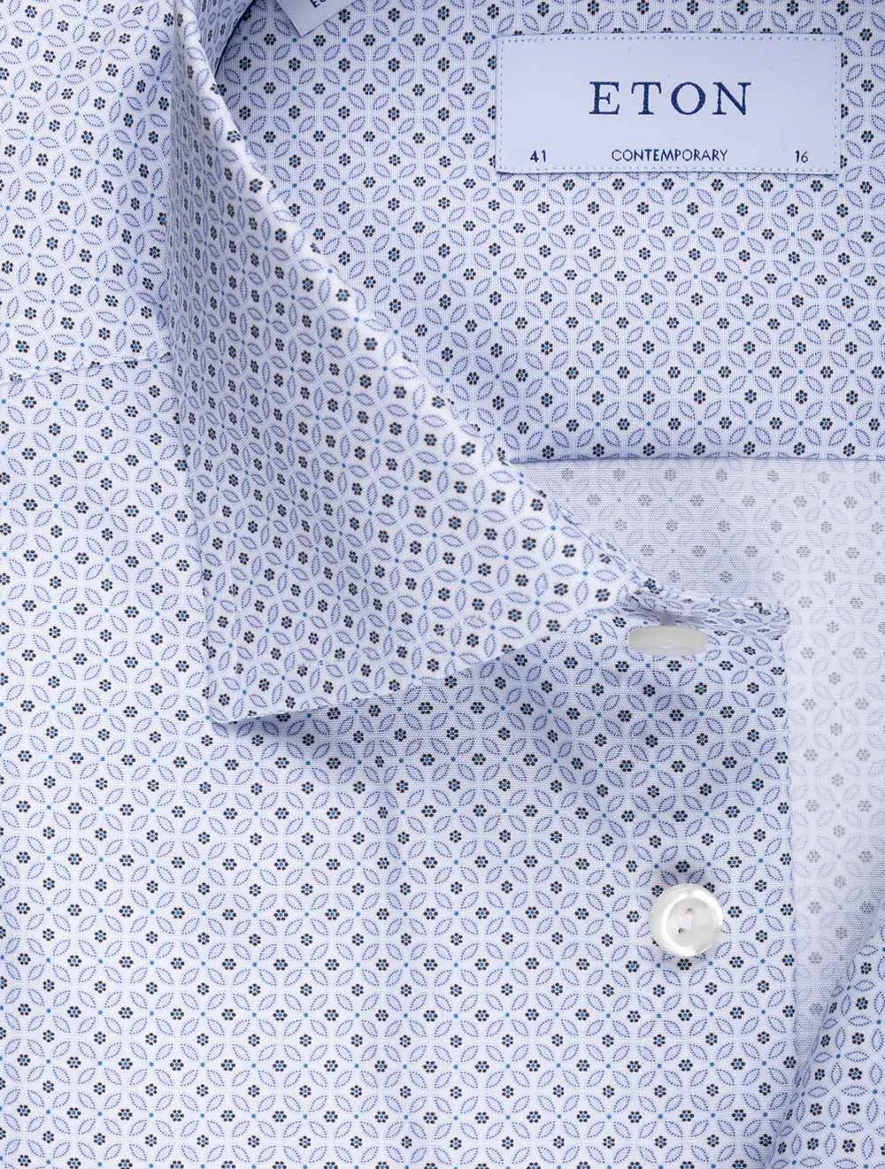 Blue Pattern Contemporary Shirt