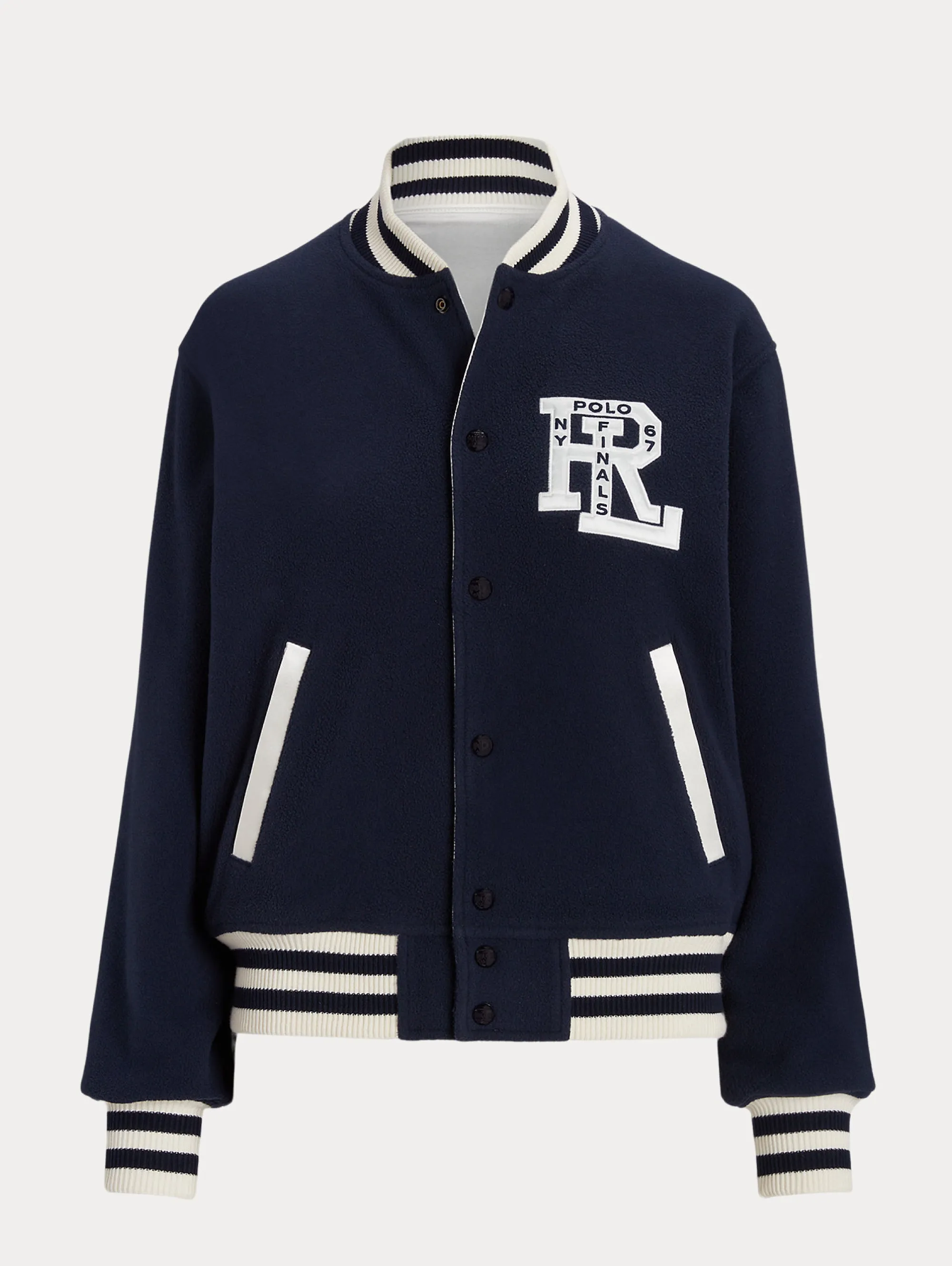 Bomber Reversibile Stile College Blu/Bianco