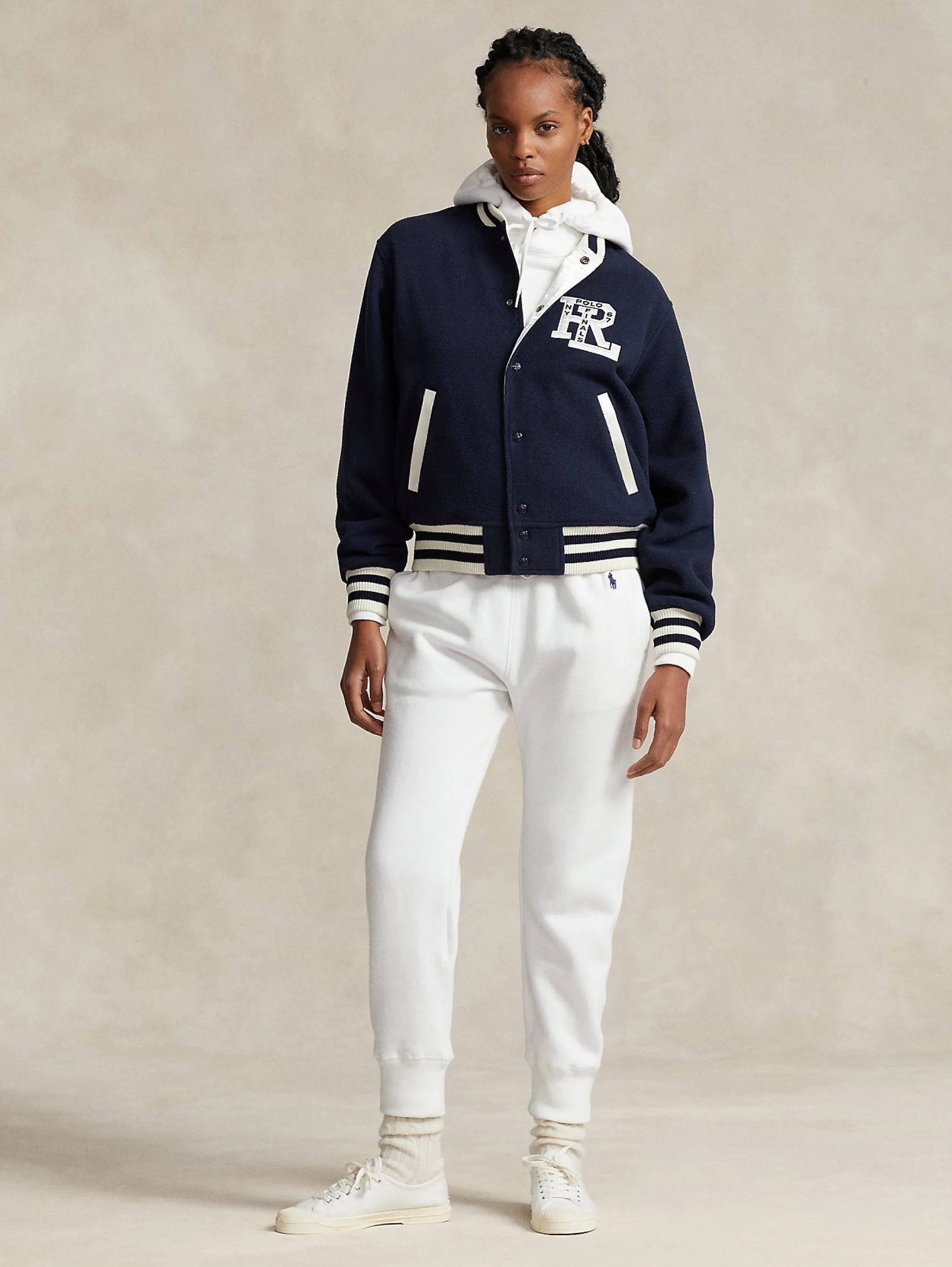 Bomber Reversibile Stile College Blu/Bianco