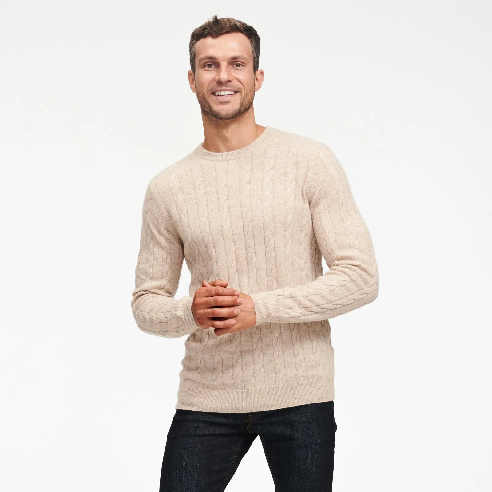 Cable Knit Crewneck Sweater