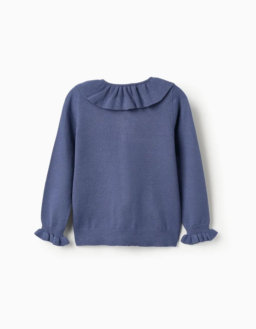 Cardigan with Ruffles for Girls, Blue