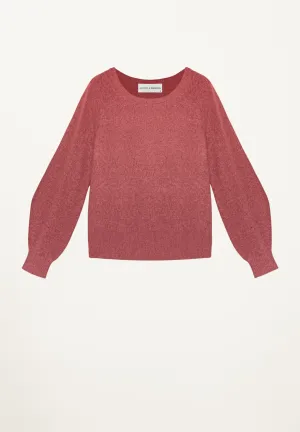 Cashmere Crewneck Sweater in Coral