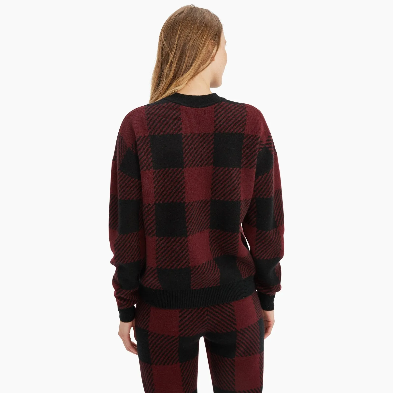 Cashmere Plaid Matchback Crew