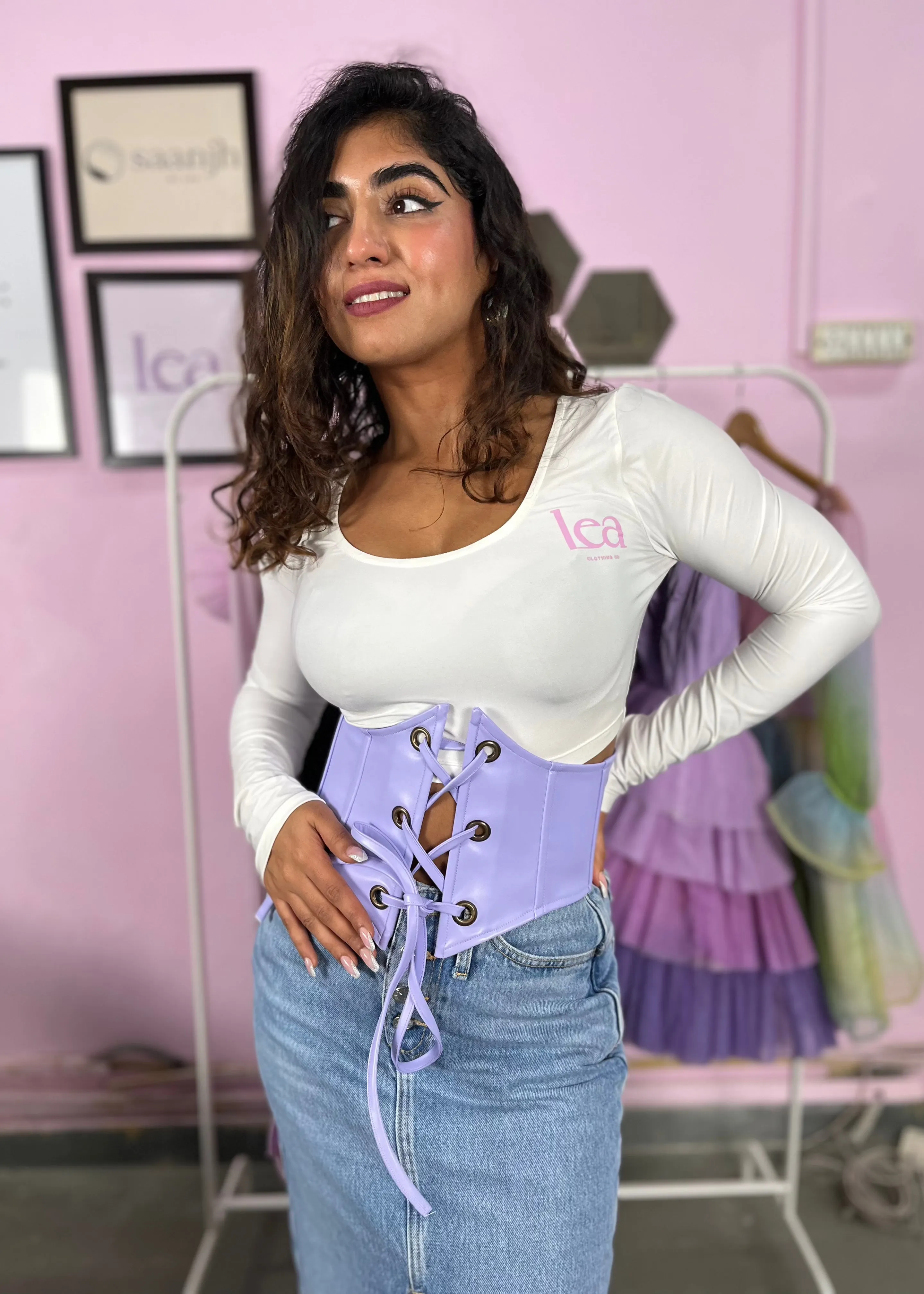 Cassidy Lavender Corset Belt