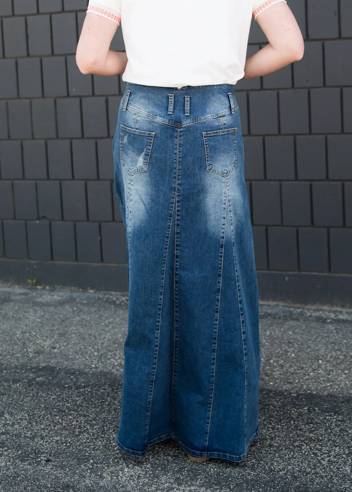 Casual A-Line Jean Skirt