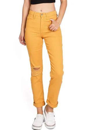 Color Wash Slim Straight Jeans