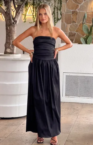 Dayton Black Strapless Maxi Dress