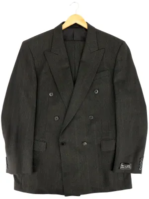 Demob 1940s Style Charcoal Grey Wool Suit