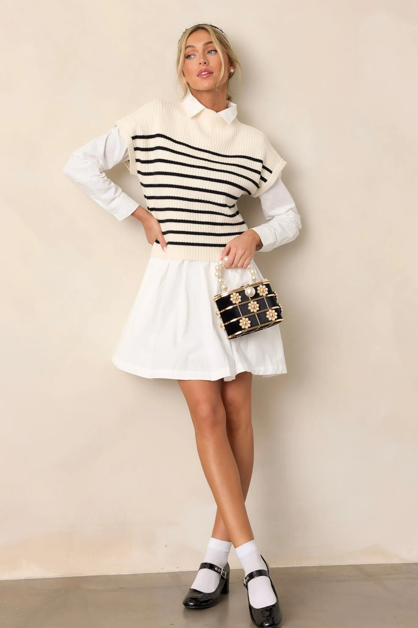 Easy On Me 100% Cotton White Long Sleeve Mini Shirt Dress