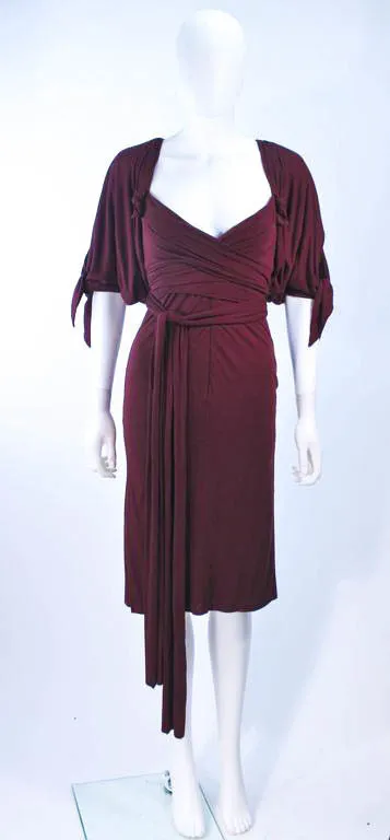 ELIZABETH MASON COUTURE Bamboo Jersey Dress w/ Wrap