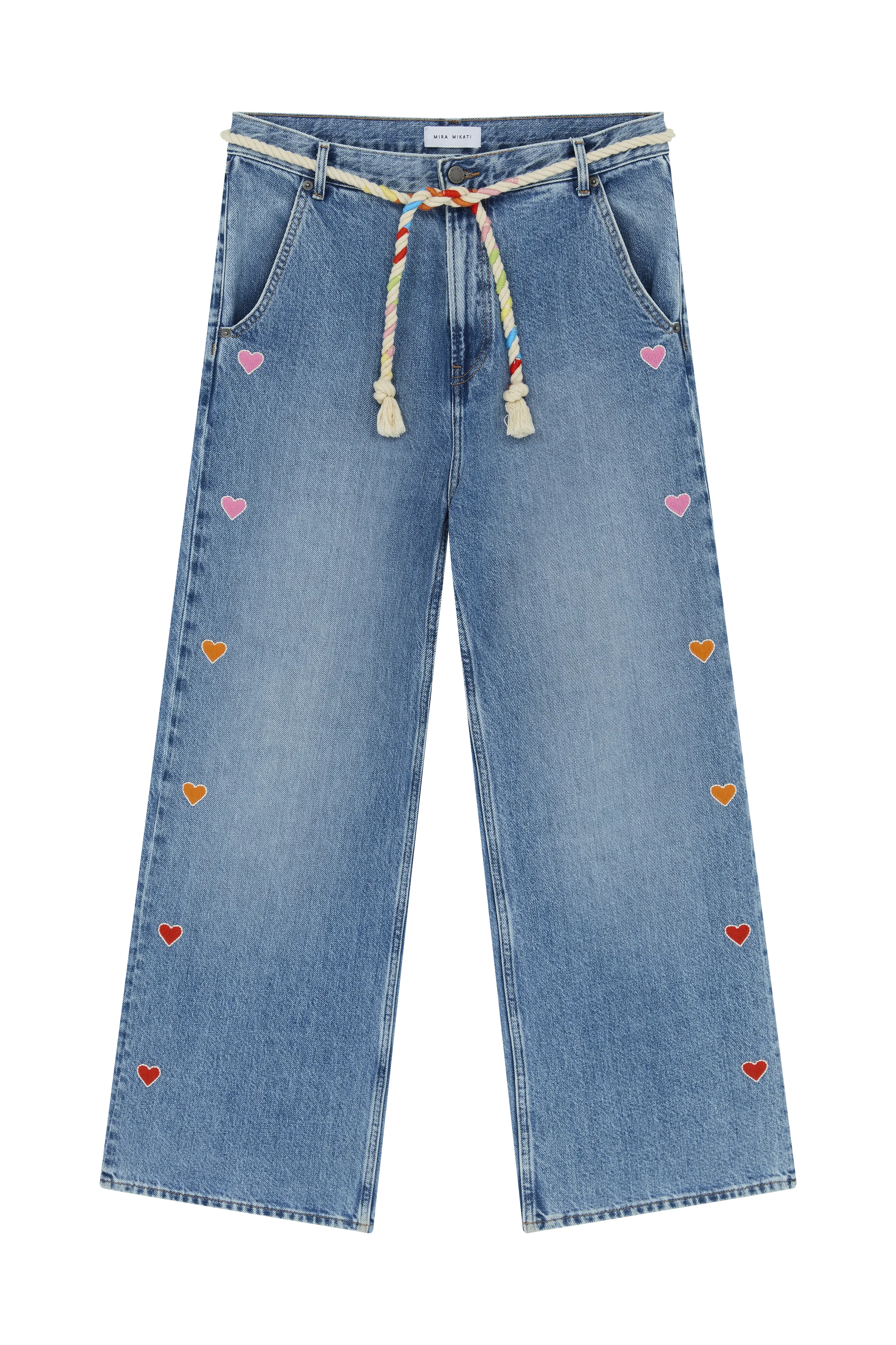 Embroidered Heart Jeans