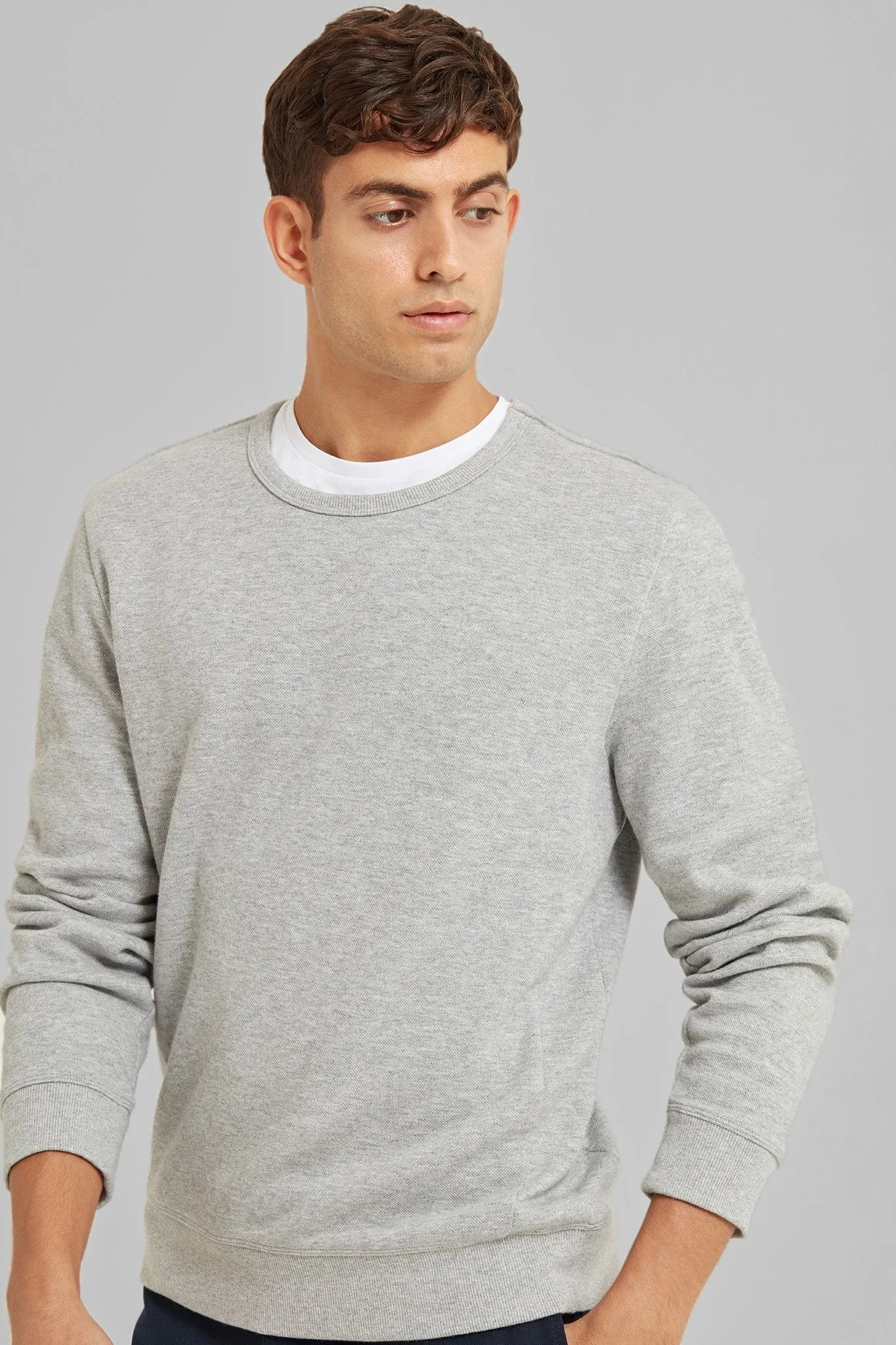 Essential Cotton-Piqué Panel Sweatshirt