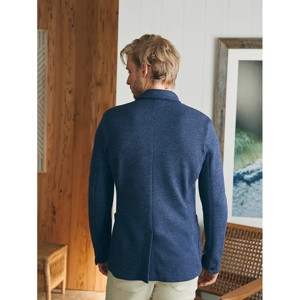 Faherty Inlet Knit Blazer - Deep Navy Melange