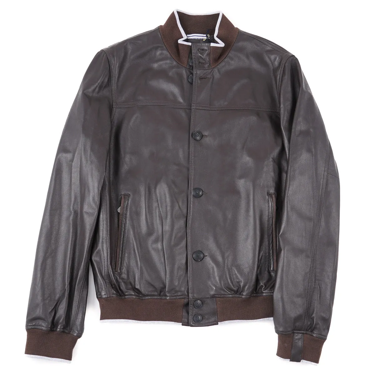 Fedeli Nappa Leather Bomber Jacket