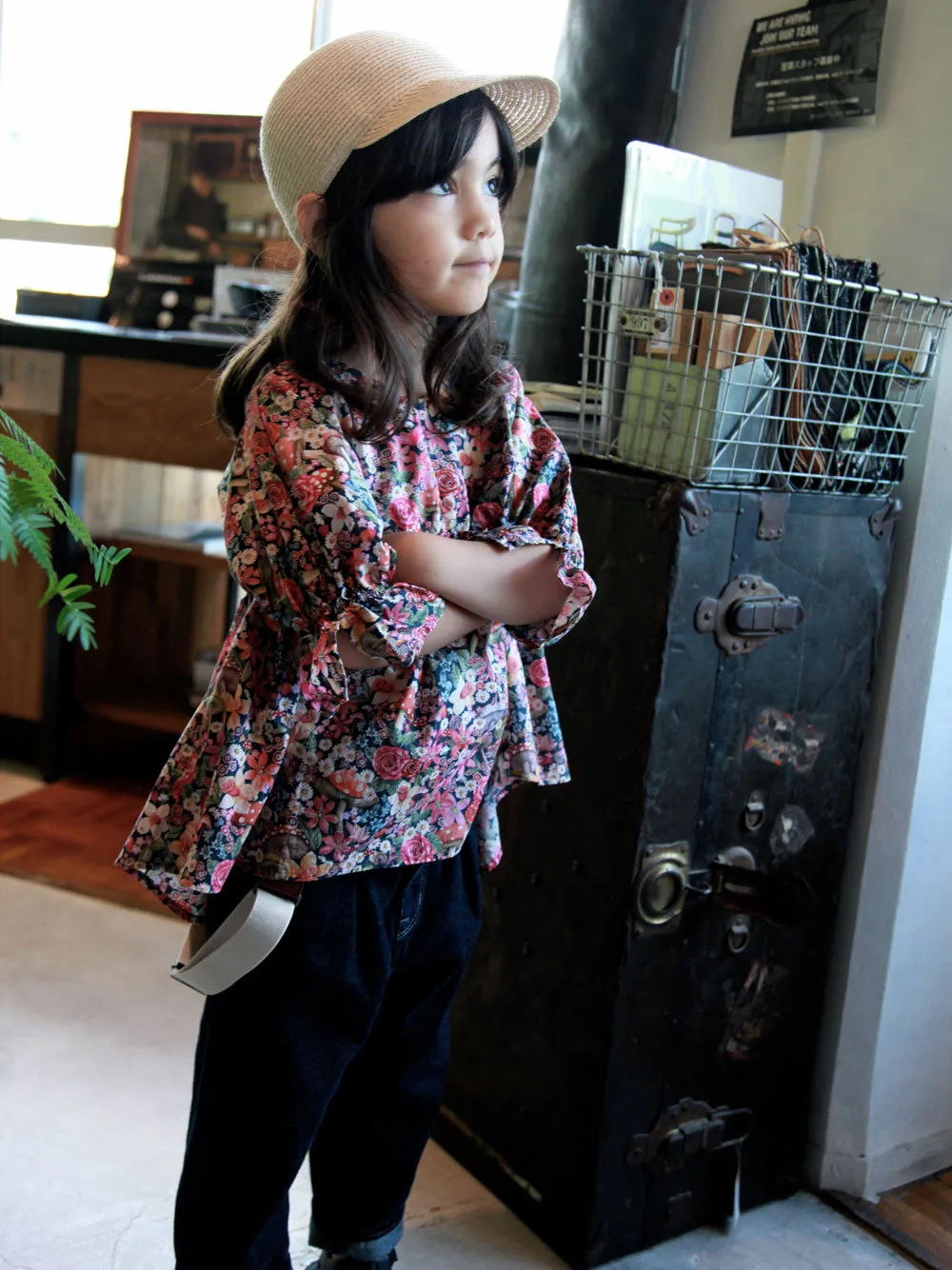 Floral Print Red Blouse