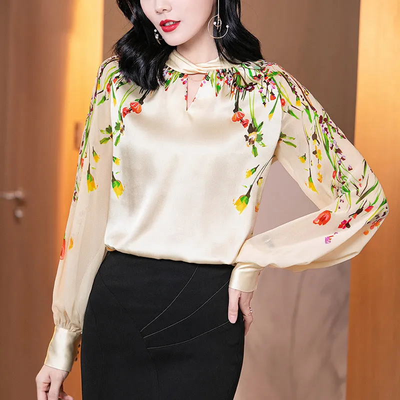 Floral Print Silk Blouse