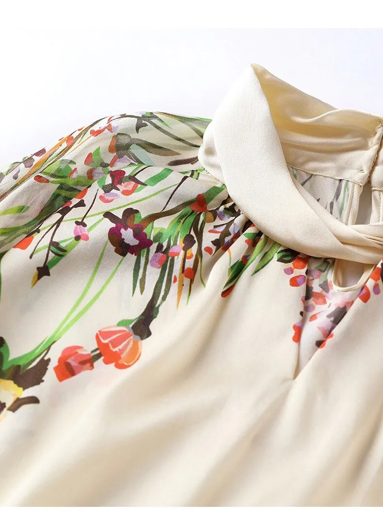 Floral Print Silk Blouse