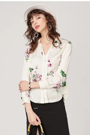 Floral Print Silk Blouse